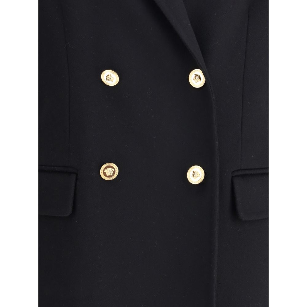 Versace Schwarzer Kaschmir-Mantel